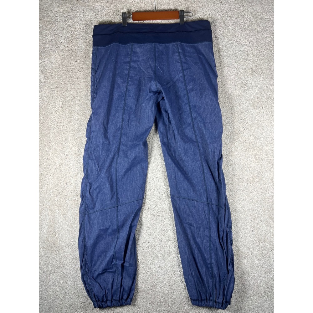 Lucy Get Going Womens Dance Cinch Ankle Pants Large Blue Ruched Yoga Gym Workout - Picture 3 of 6